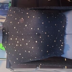 Mesh See Through Starry Top